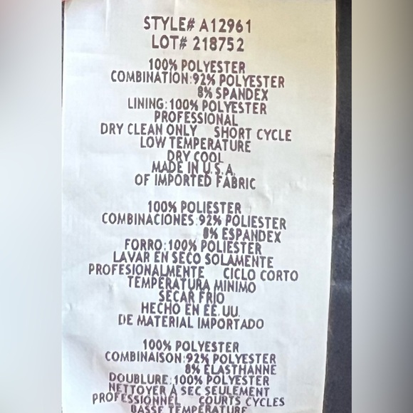 Betsy & Adam Long Black Spaghetti Strap Gown, Size 6 - Picture 7 of 7